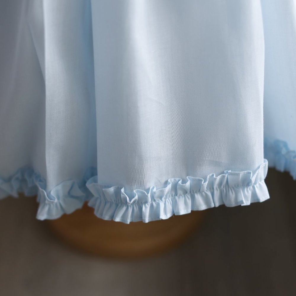 Girls Smocked Blue Dress Size 4T Sleeveless Embroidery Luli & Me Boutique NWT - Picture 4 of 8